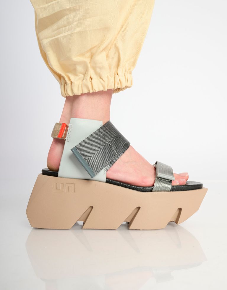 נעלי נשים - United Nude - סנדלי פלטפורמה BULL RUN - אפור3