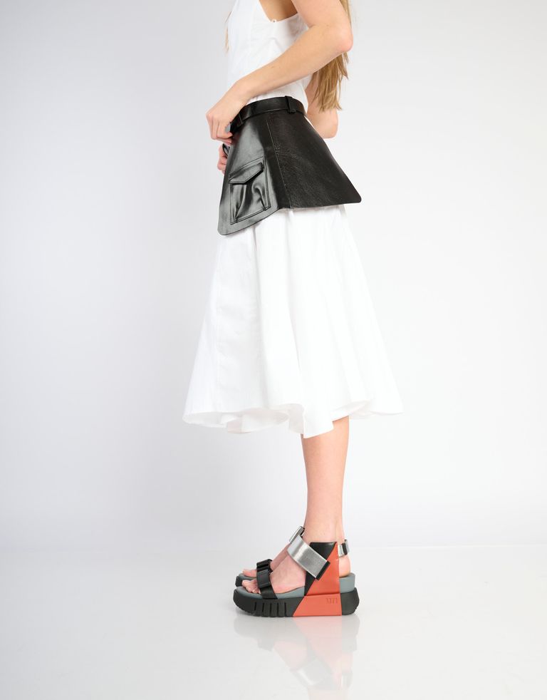 נעלי נשים - United Nude - סנדליי פלטפורמה DELTA RUN - שחור אדום2