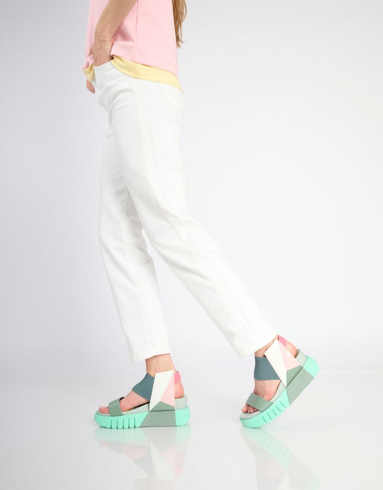 נעלי נשים - United Nude - סנדלים DELTA RUN 3D - ירוק   ורוד4