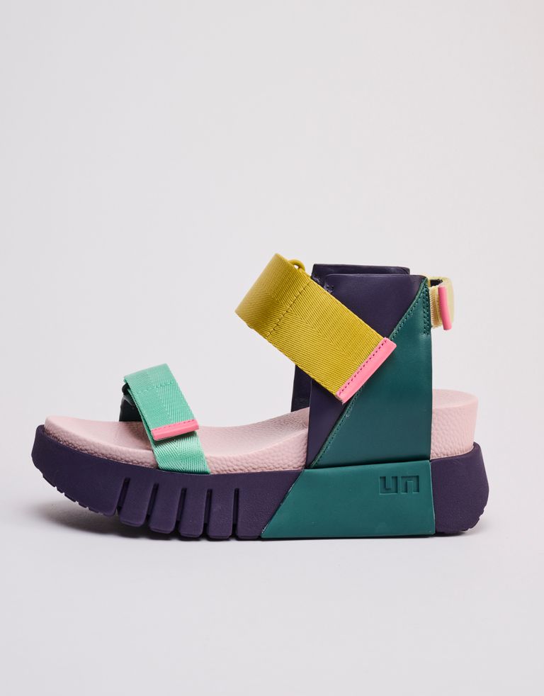 נעלי נשים - United Nude - סנדליי פלטפורמה DELTA RUN - ירוק   סגול2