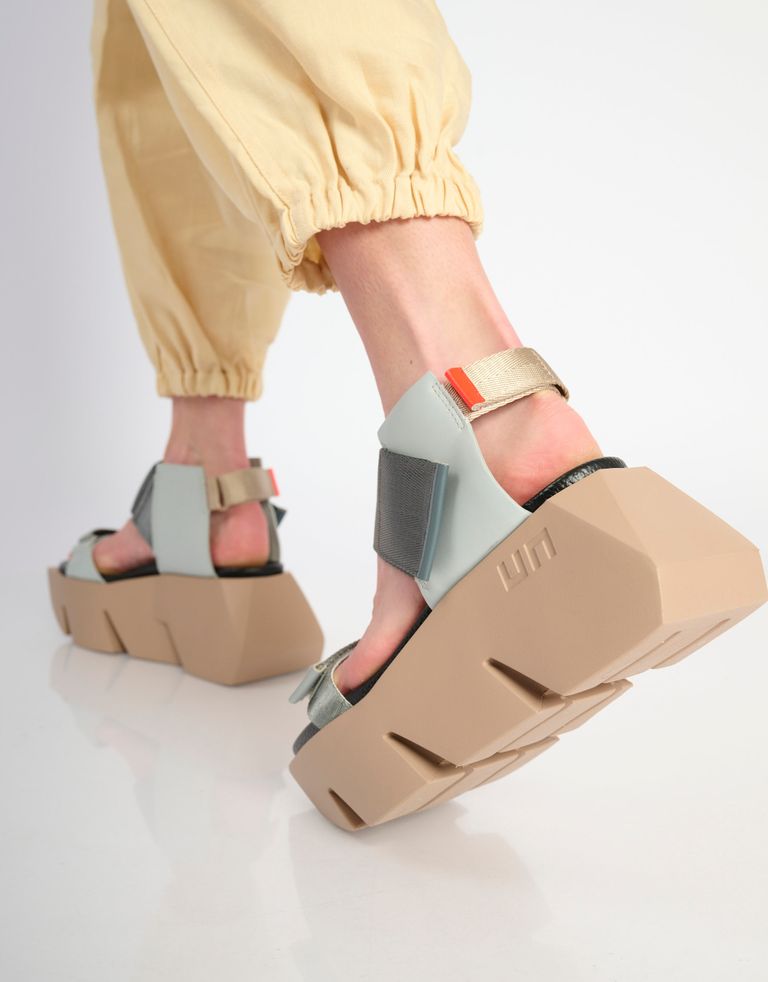 נעלי נשים - United Nude - סנדלי פלטפורמה BULL RUN - אפור4