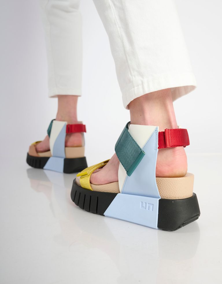 נעלי נשים - United Nude - סנדליי פלטפורמה DELTA RUN - צהוב   ירוק3