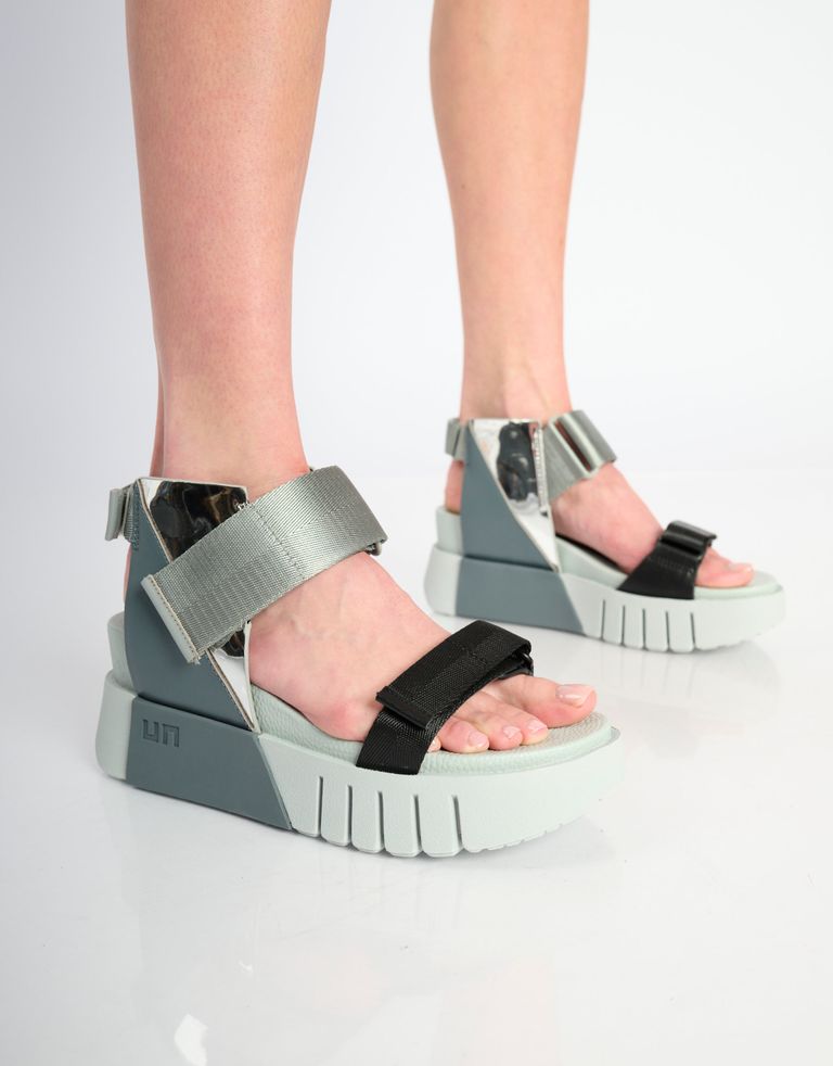 נעלי נשים - United Nude - סנדלי פלטפורמה DELTA RUN - אפור   שחור3