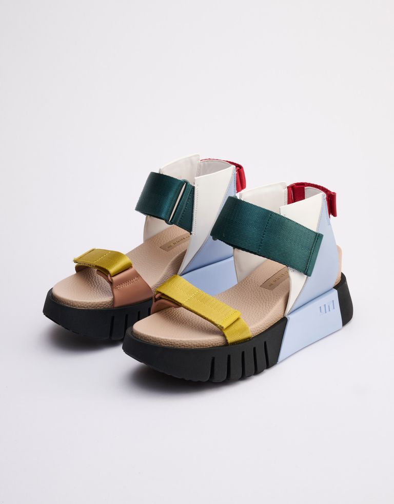 נעלי נשים - United Nude - סנדליי פלטפורמה DELTA RUN - צהוב   ירוק4
