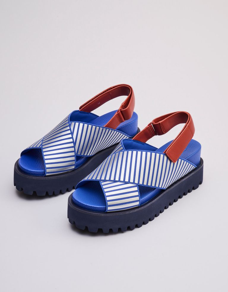 נעלי נשים - United Nude - סנדלי X פלטפורמה RICO - סגול   אדום2