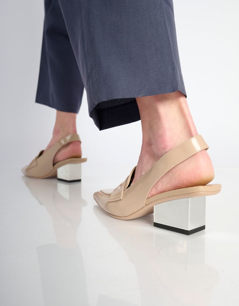 נעלי נשים - United Nude - נעלי סירה עם עקב RAILA - בז'4