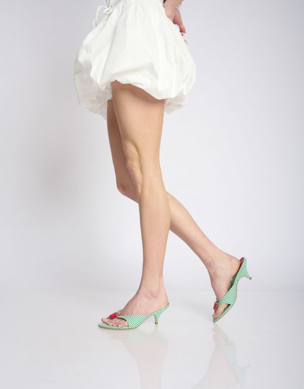 נעלי נשים - Jeffrey Campbell - כפכפי אצבע SHORTCAK - ירוק