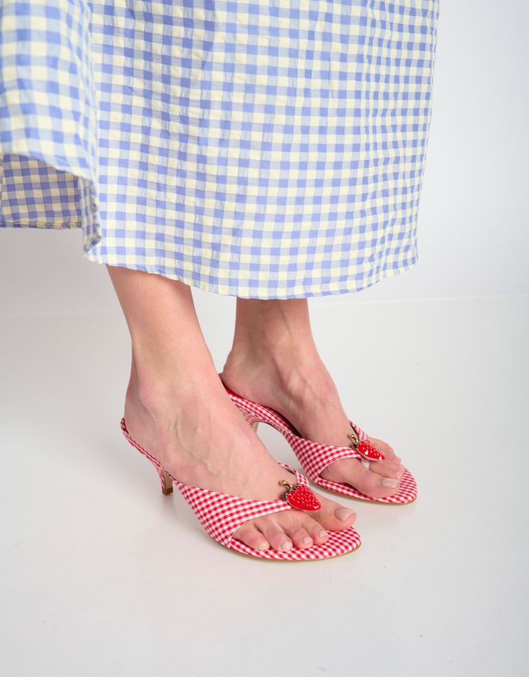 נעלי נשים - Jeffrey Campbell - כפכפי אצבע SHORTCAK - אדום2