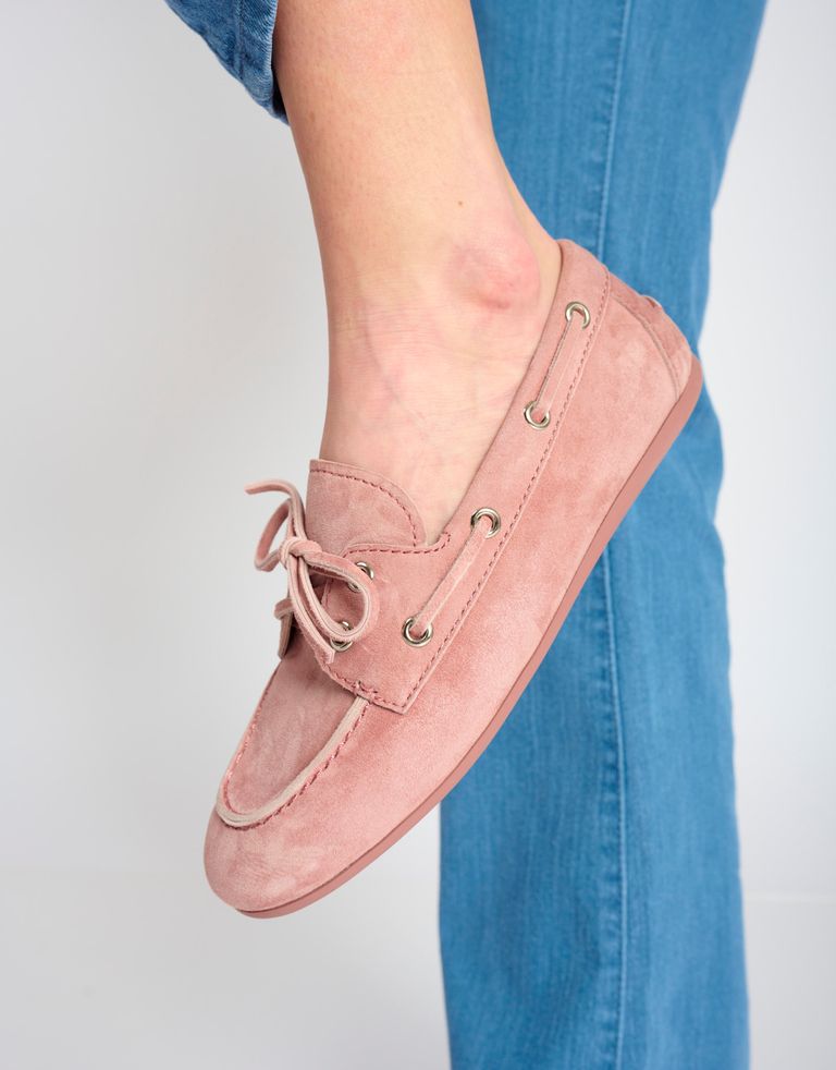 נעלי נשים - Jeffrey Campbell - נעלי מוקסין זמש BOAST - ורוד2