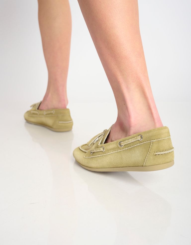 נעלי נשים - Jeffrey Campbell - נעלי מוקסין זמש BOAST - זית4