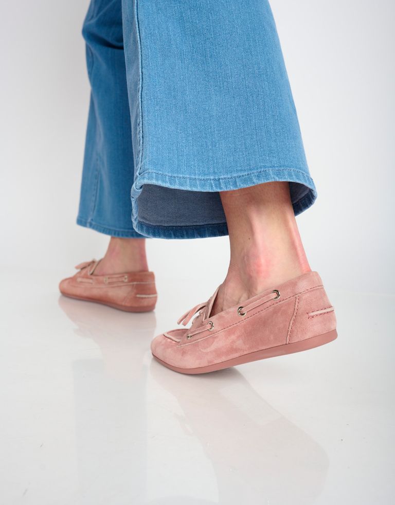 נעלי נשים - Jeffrey Campbell - נעלי מוקסין זמש BOAST - ורוד4