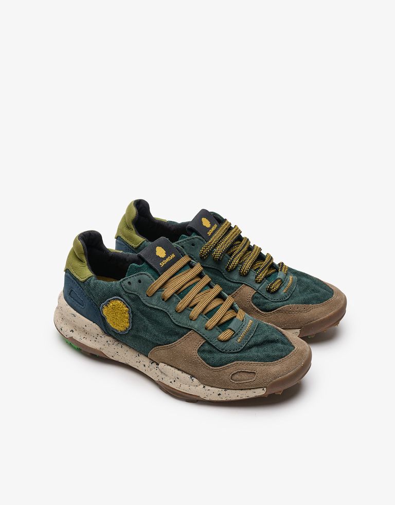 נעלי גברים - Satorisan - סניקרס בד CHACRONA - ירוק כהה2