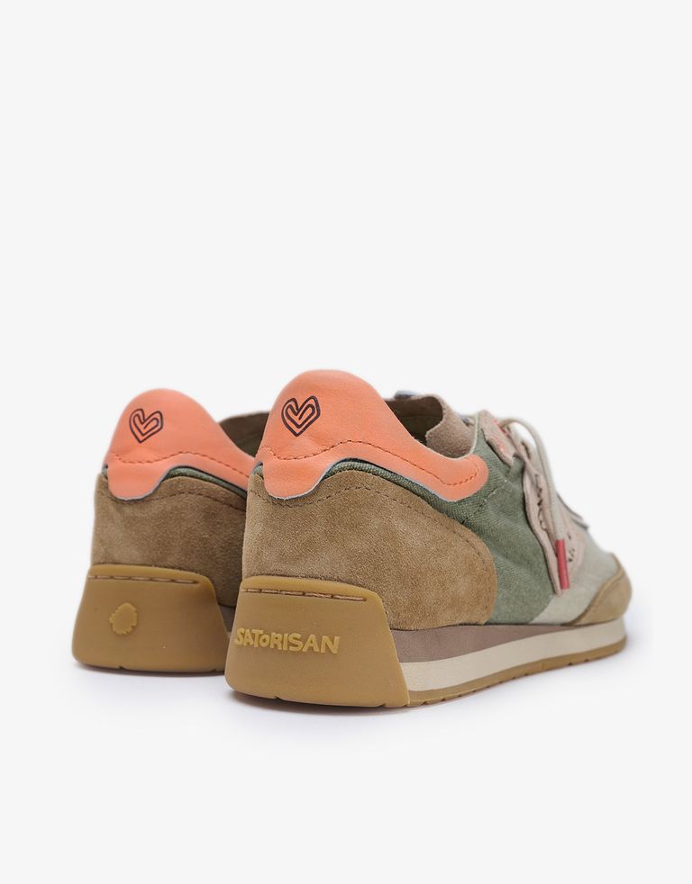 נעלי גברים - Satorisan - סניקרס בד ENSO - בז'   ירוק3