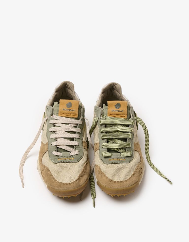 נעלי גברים - Satorisan - סניקרס בד CHACRONA - בז'   ירוק4