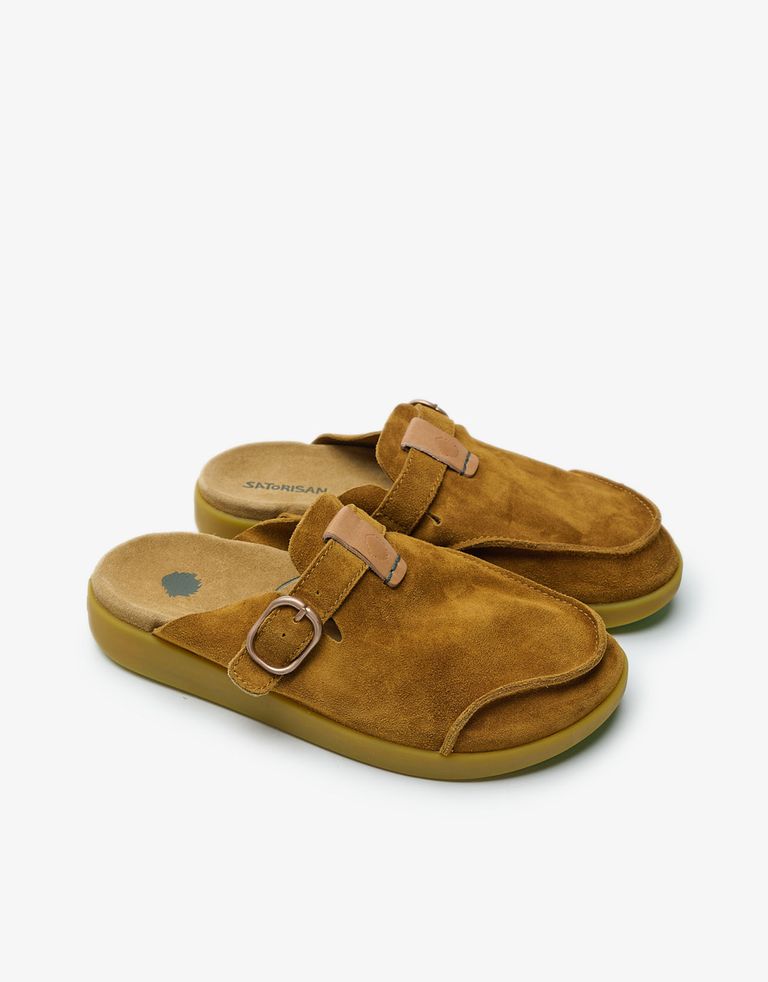 נעלי גברים - Satorisan - כפכפי זמש HOOTE - קאמל2