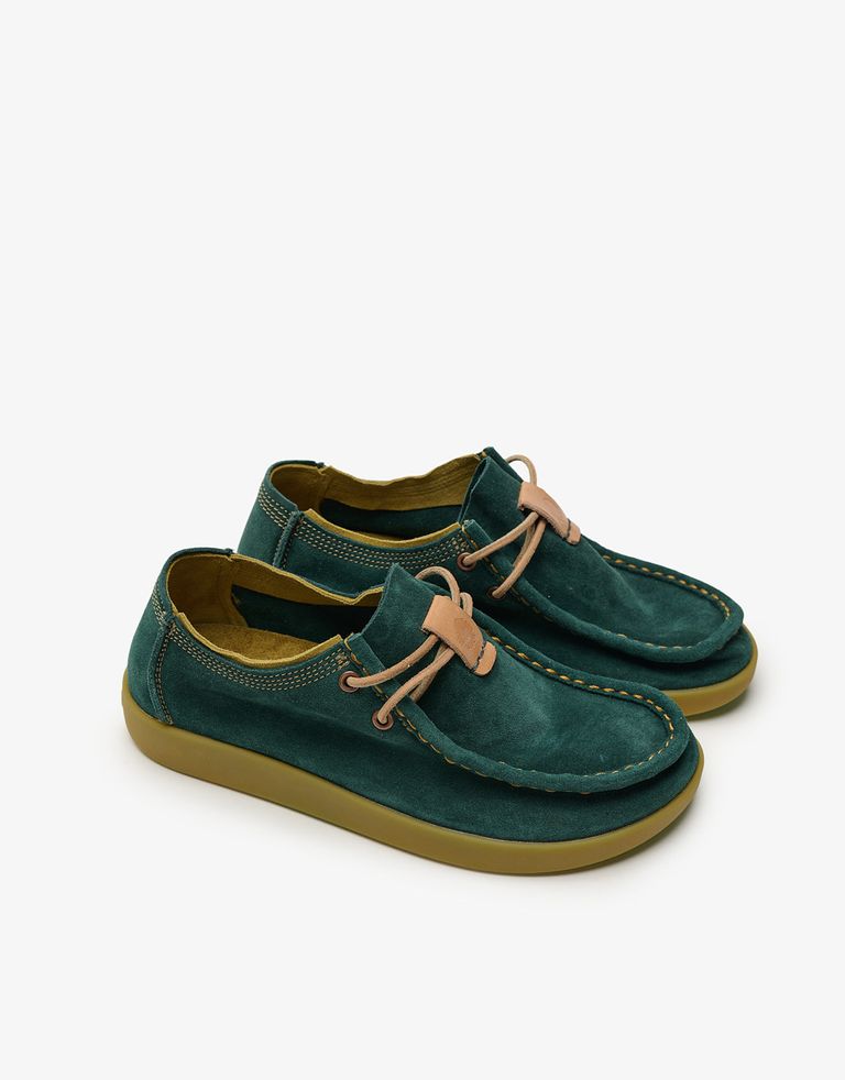 נעלי גברים - Satorisan - מוקסינים מזמש KWAHU - ירוק2