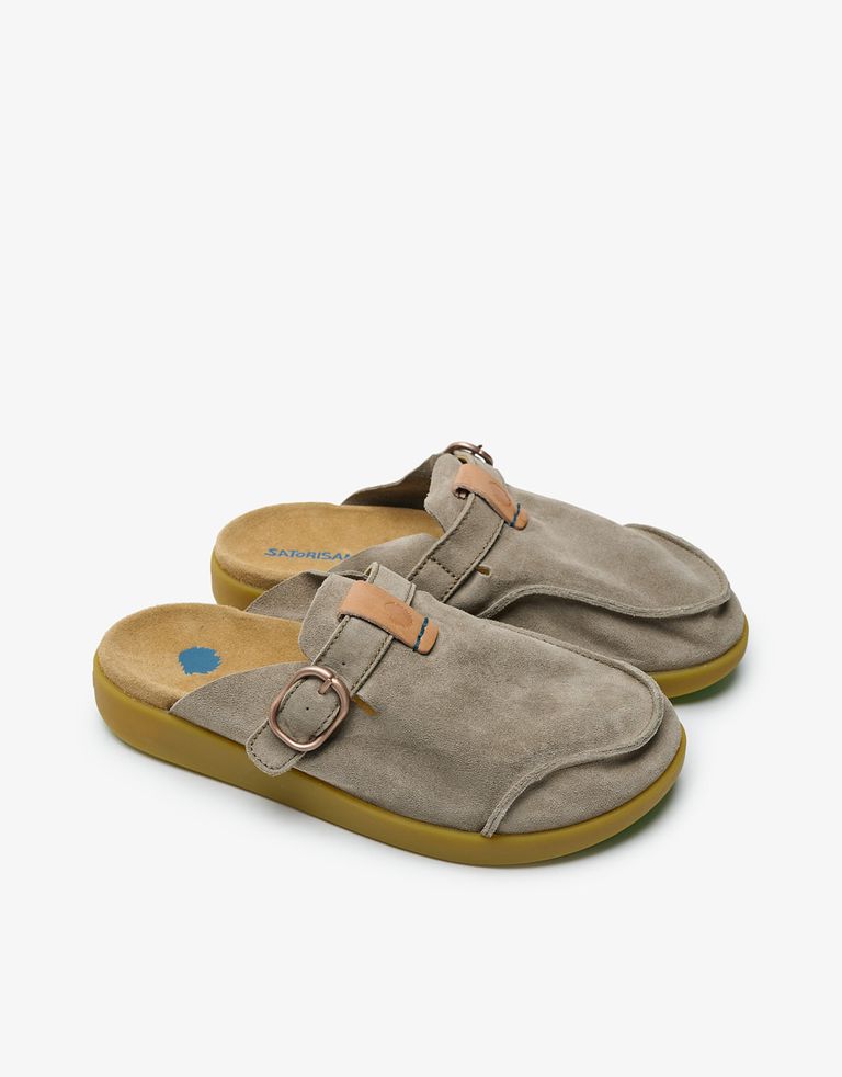 נעלי גברים - Satorisan - כפכפי זמש HOOTE - חום בהיר2