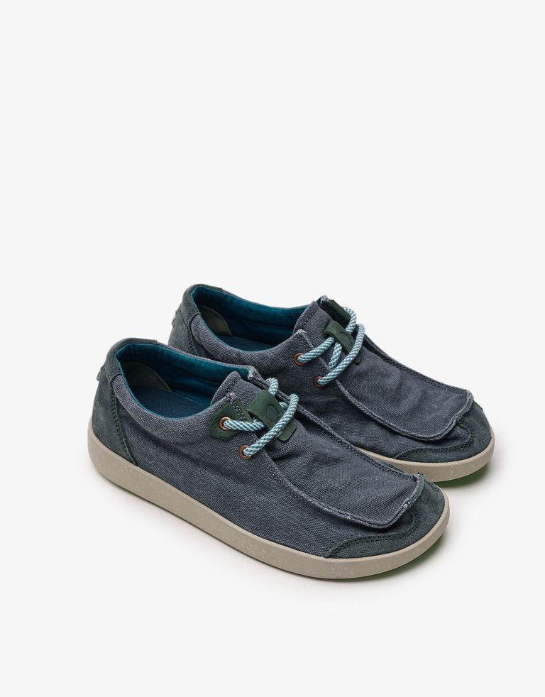 נעלי גברים - Satorisan - מוקסינים מבד וזמש KWAHU - כחול2