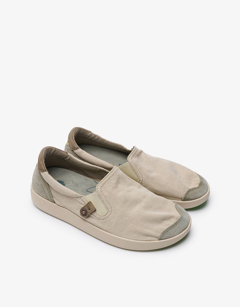 נעלי גברים - Satorisan - סליפ און  KUNG FU - בז'   ירוק2