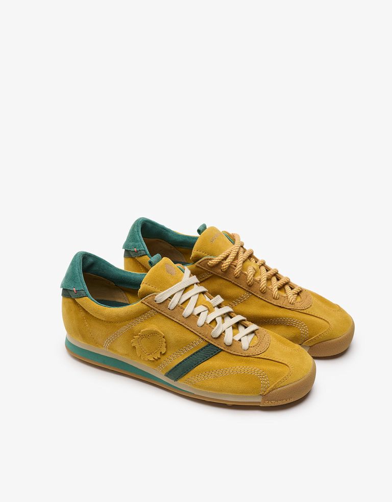 נעלי גברים - Satorisan - סניקרס זמש STARDUST - צהוב2