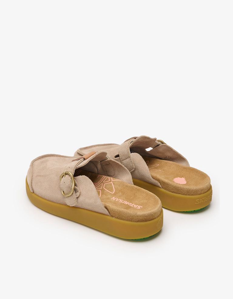 נעלי נשים - Satorisan - כפכפי זמש HOOTE - בז'3