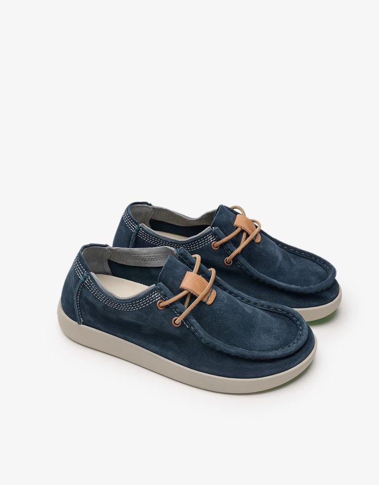 נעלי גברים - Satorisan - מוקסינים מזמש KWAHU - כחול2