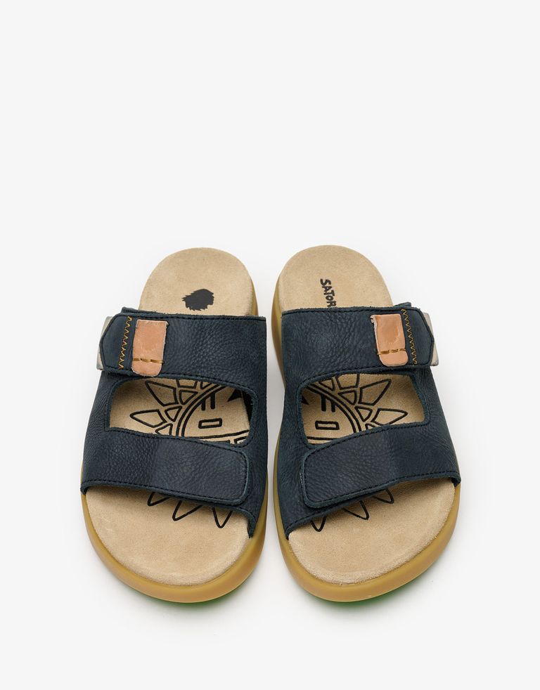 נעלי גברים - Satorisan - כפכפי עור HOOTSANI - שחור4