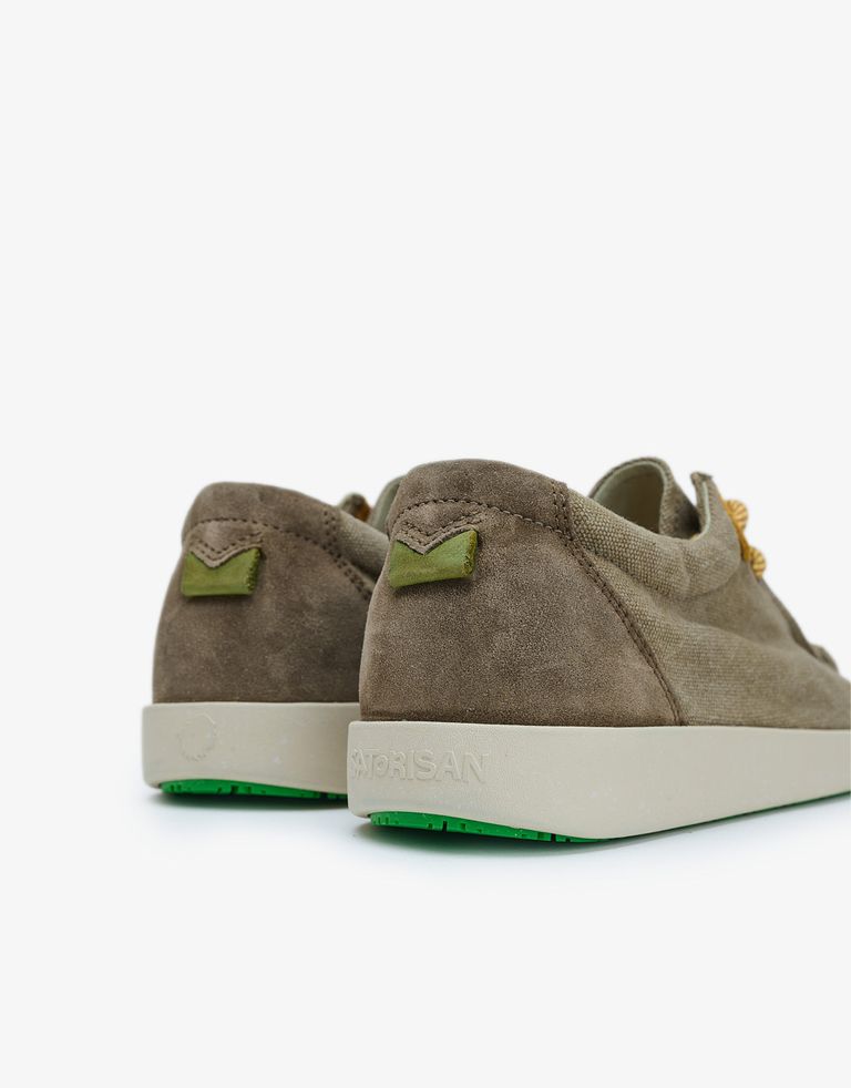 נעלי גברים - Satorisan - מוקסינים מבד וזמש KWAHU - חום3