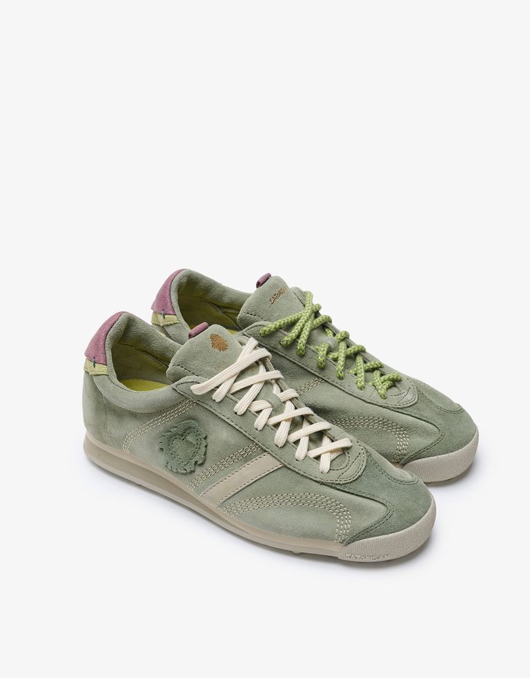 נעלי גברים - Satorisan - סניקרס זמש STARDUST - ירוק בהיר3