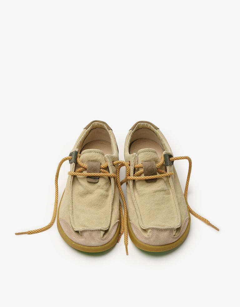 נעלי גברים - Satorisan - מוקסינים מבד וזמש KWAHU - בז'4