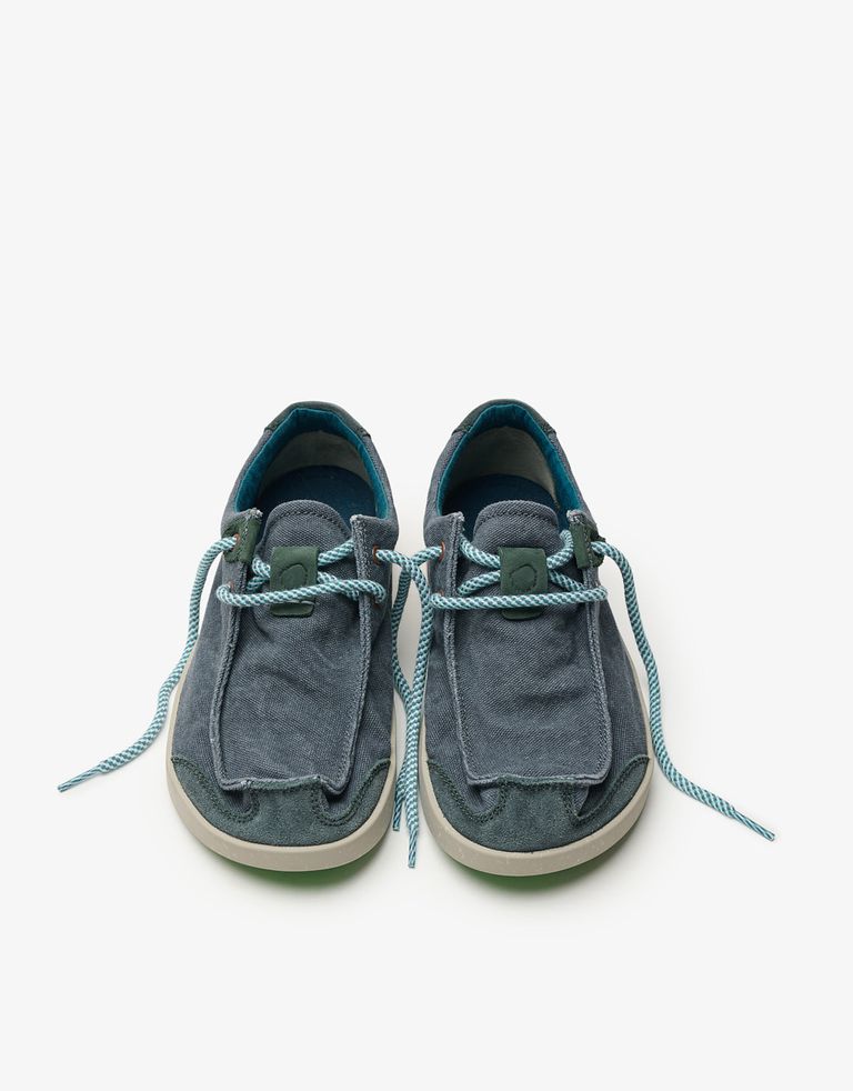 נעלי גברים - Satorisan - מוקסינים מבד וזמש KWAHU - כחול4