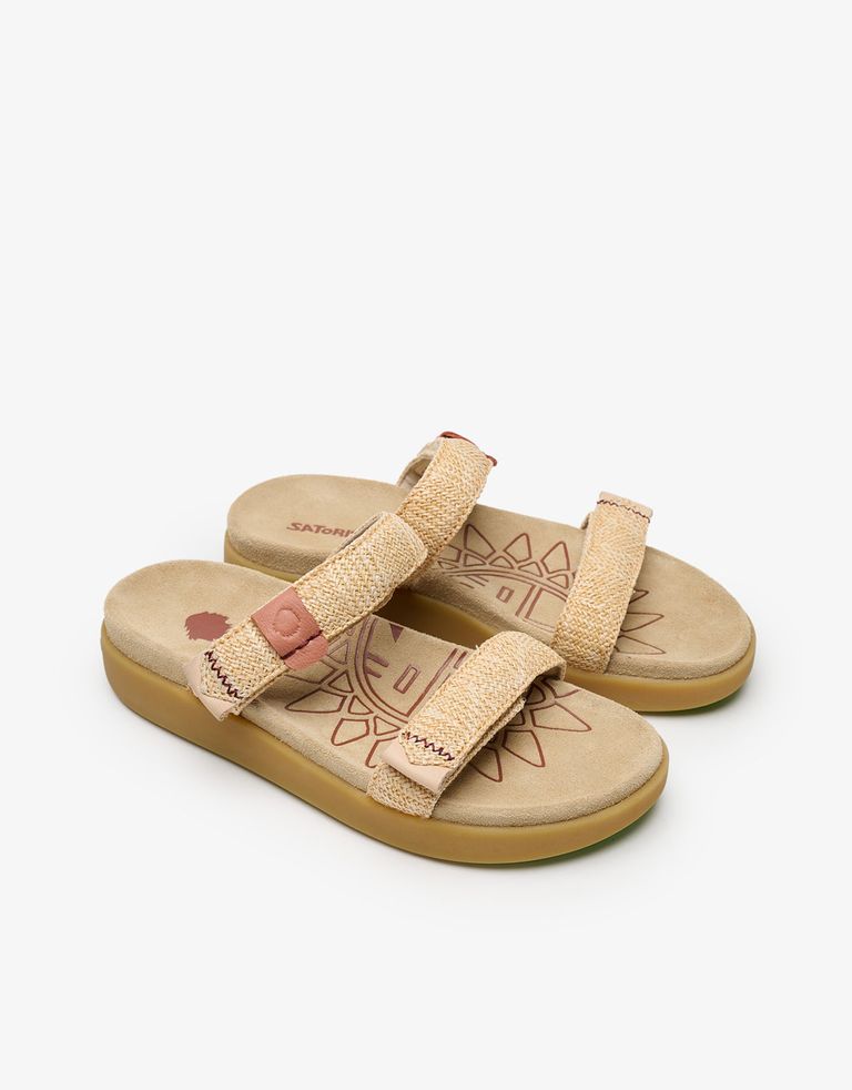 נעלי נשים - Satorisan - כפכפים KAE RAFFIA - צהוב2