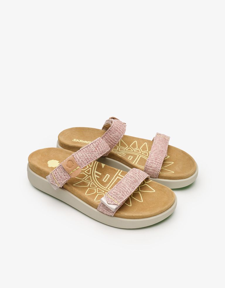 נעלי נשים - Satorisan - כפכפים KAE RAFFIA - ורוד2