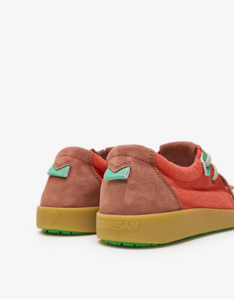 נעלי נשים - Satorisan - מוקסינים בד וזמש KWAHU - קורל3