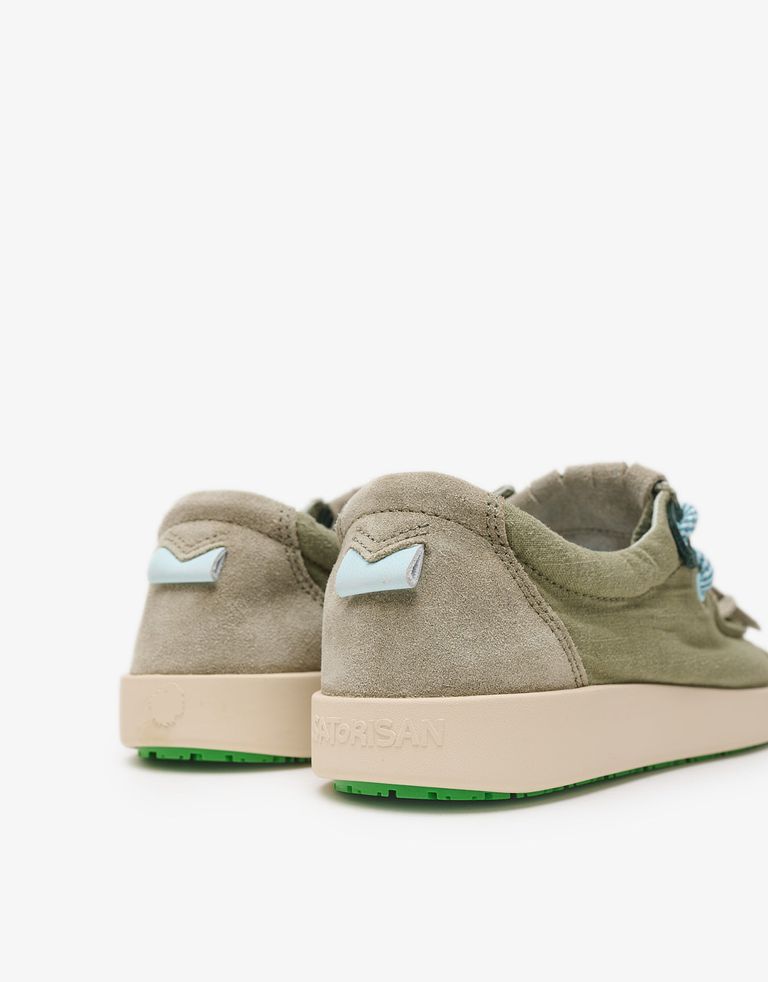 נעלי נשים - Satorisan - מוקסינים בד וזמש KWAHU - זית3