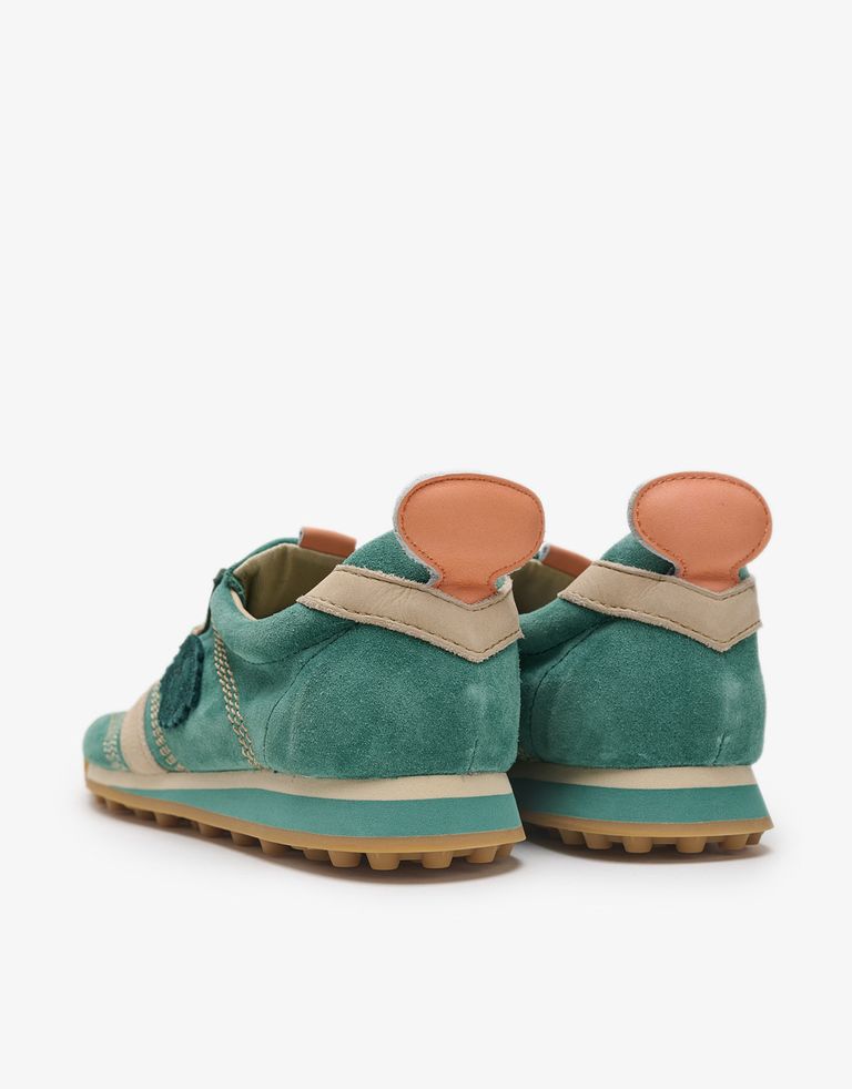 נעלי נשים - Satorisan - סניקרס זמש STARDUST - ירוק3