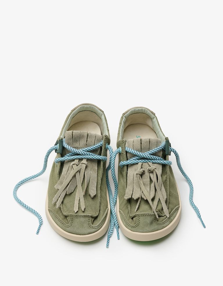 נעלי נשים - Satorisan - מוקסינים בד וזמש KWAHU - זית4