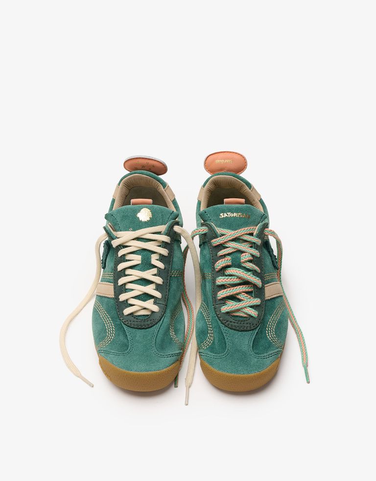 נעלי נשים - Satorisan - סניקרס זמש STARDUST - ירוק4