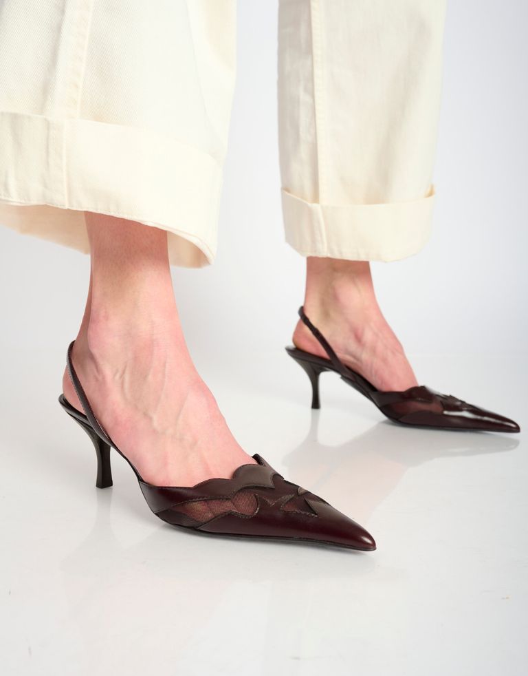 נעלי נשים - Jeffrey Campbell - נעלי סירה על עקב FIYERA - חום2