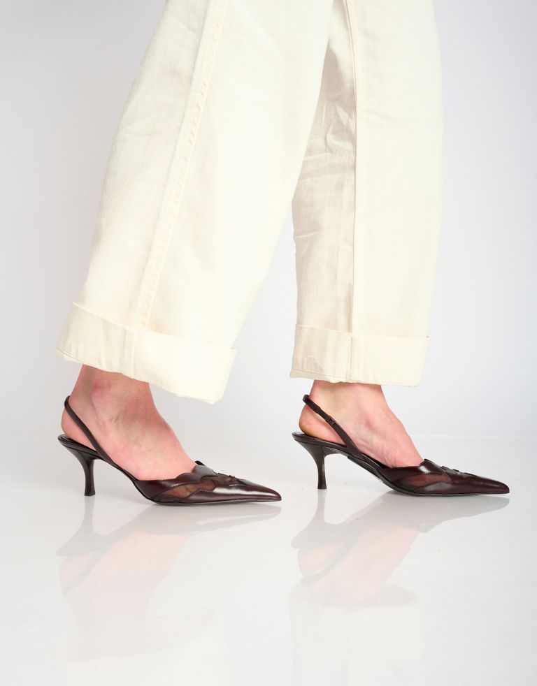 נעלי נשים - Jeffrey Campbell - נעלי סירה על עקב FIYERA - חום3