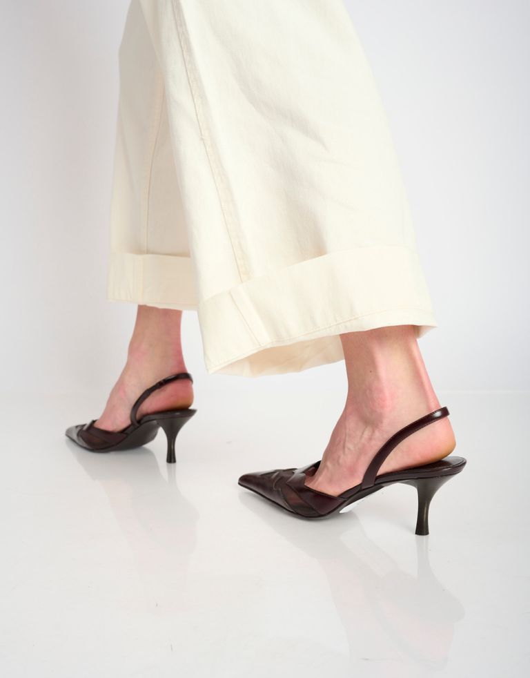 נעלי נשים - Jeffrey Campbell - נעלי סירה על עקב FIYERA - חום4