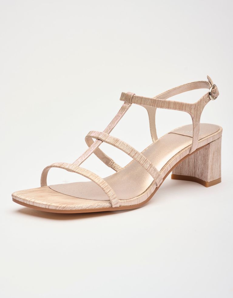 נעלי נשים - Jeffrey Campbell - סנדלי עקב מטאליות HELIOS - ורוד1