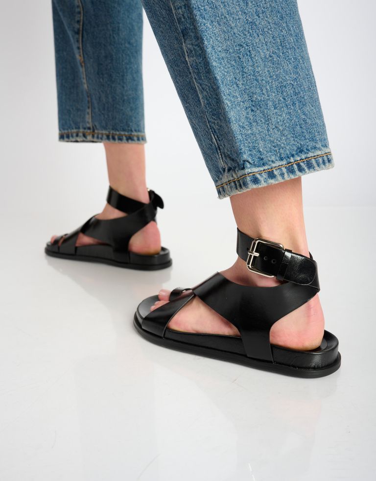 נעלי נשים - Jeffrey Campbell - סנדלים שטוחים HVAR - שחור4