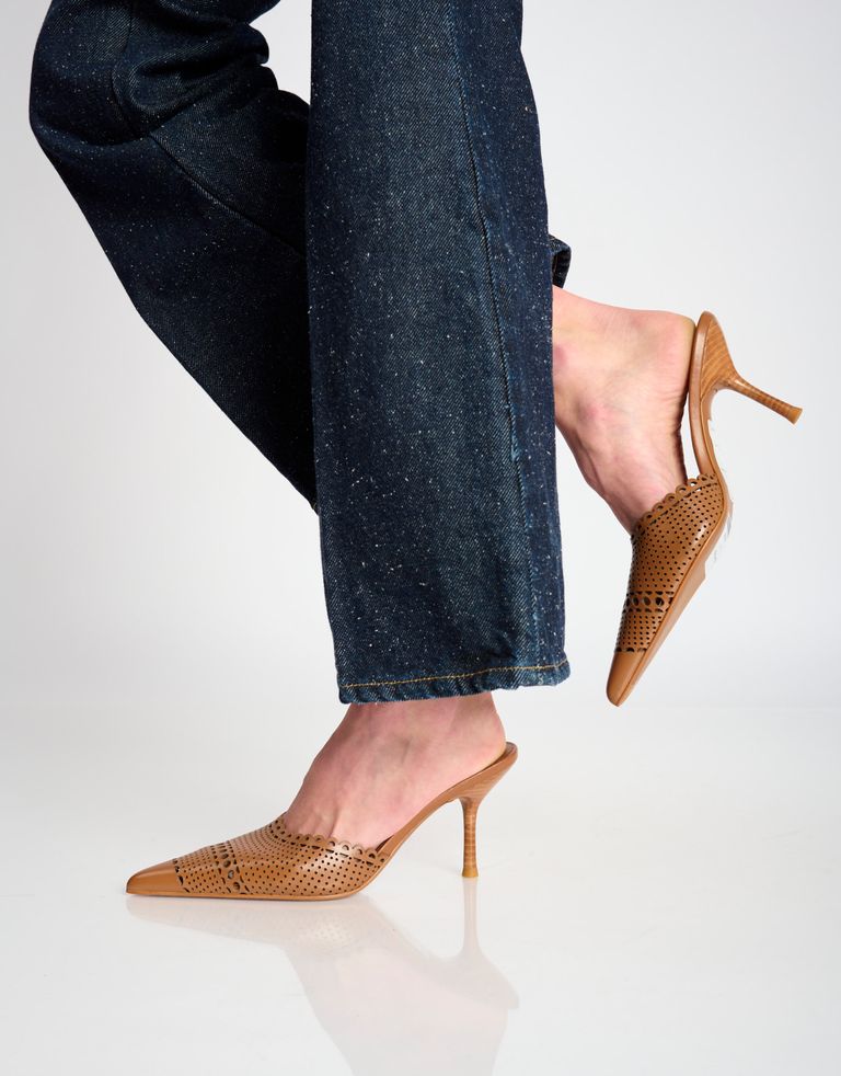 נעלי נשים - Jeffrey Campbell - כפכפי עקב IRYNA - חום4