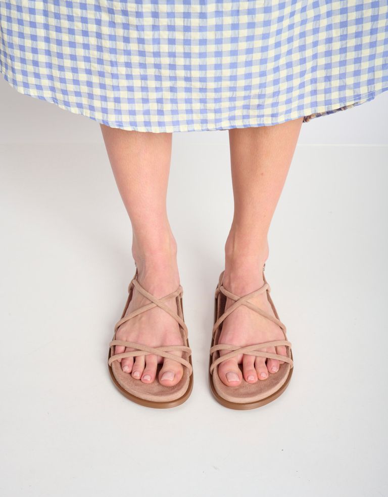 נעלי נשים - Jeffrey Campbell - סנדלי זמש שטוחים LA EMPRE - ניוד3