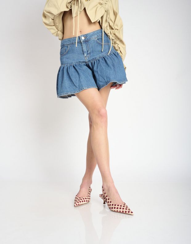 נעלי נשים - Jeffrey Campbell - נעלי סירה עם PERSONA נקוד - בז'   אדום