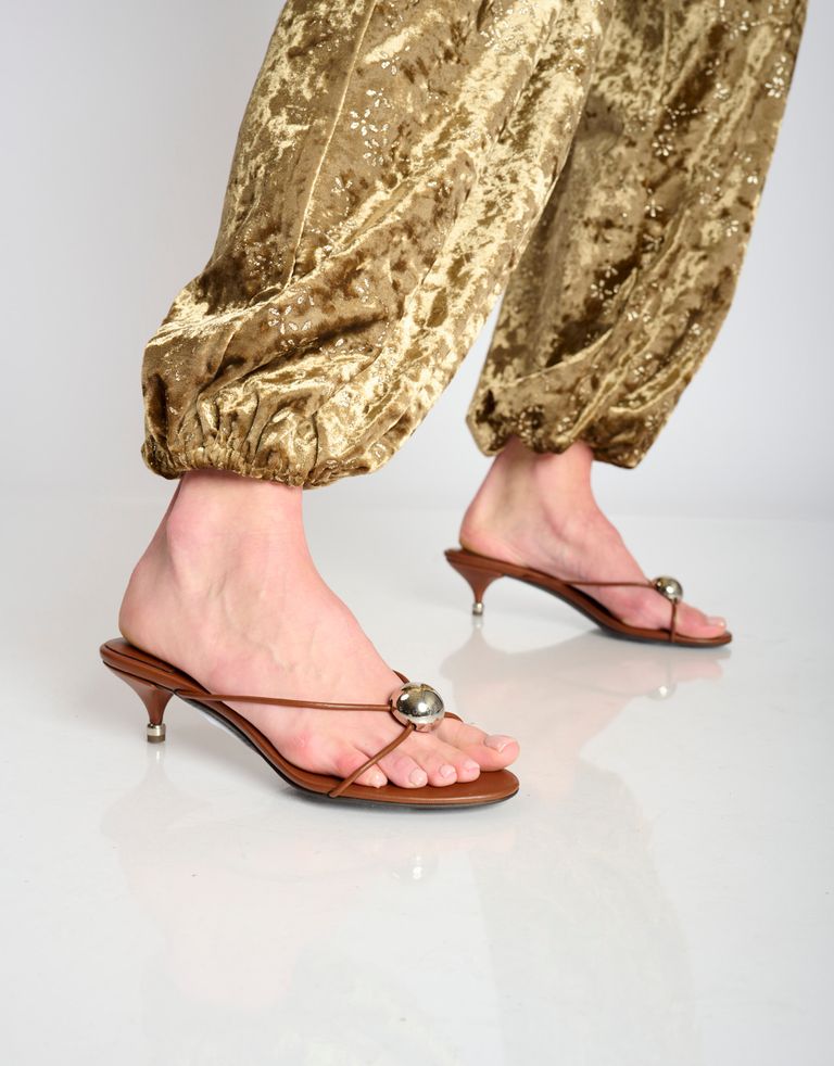 נעלי נשים - Jeffrey Campbell - כפכפי עקב  PRECIOSA - חום1