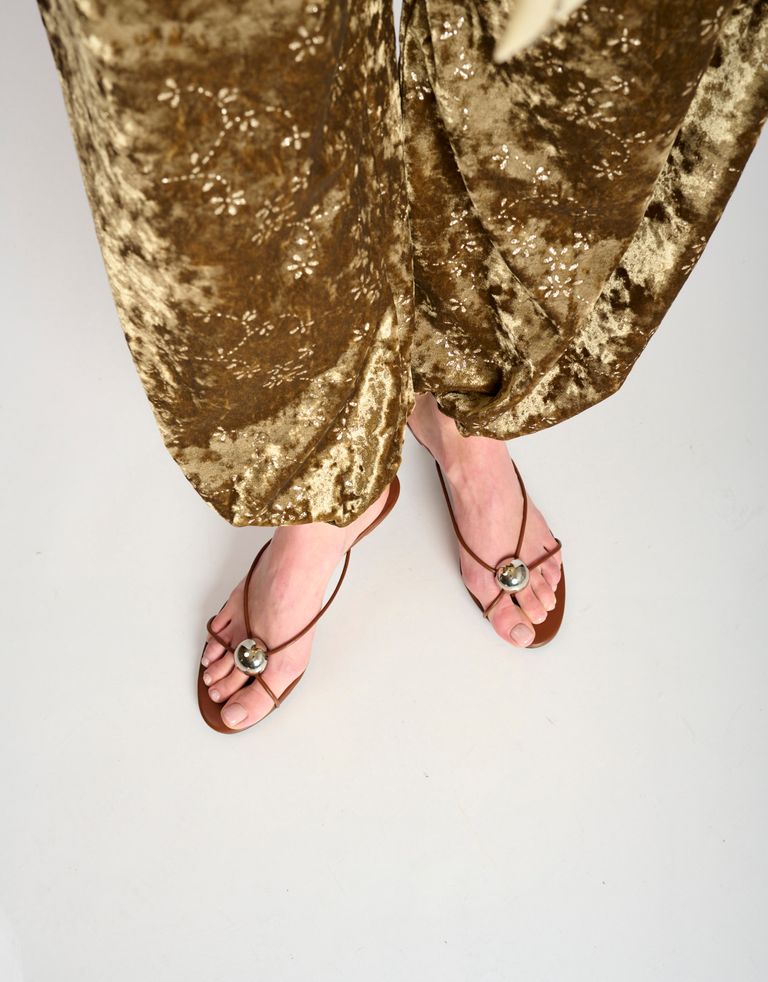 נעלי נשים - Jeffrey Campbell - כפכפי עקב  PRECIOSA - חום2