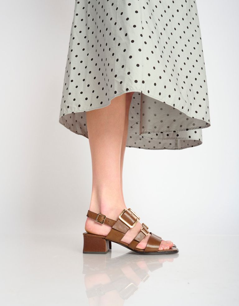 נעלי נשים - Jeffrey Campbell - סנדלי עקב RIGHTEOUS - חום3