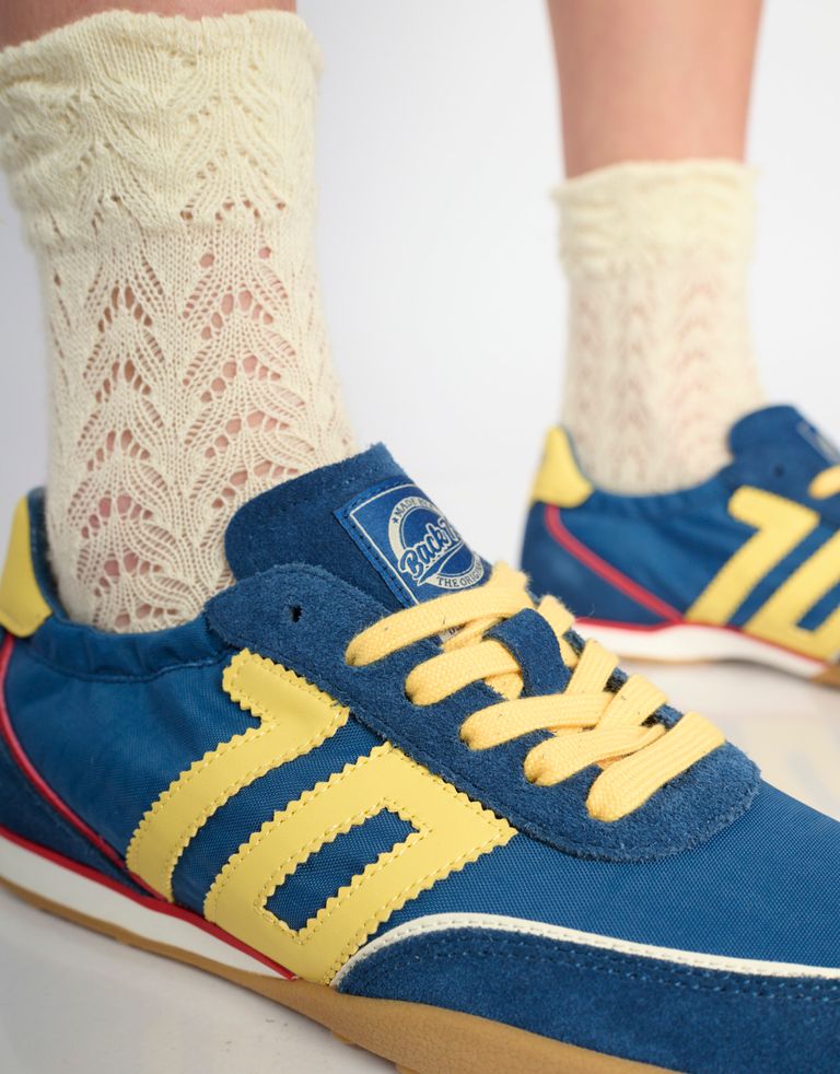 נעלי נשים - BACK 70 - סניקרס בד וזמש PARIS - כחול1